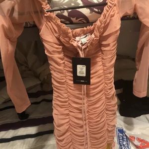 Fashion nova off the Shoulder Pink  Dress